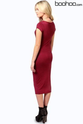 Boohoo Jersey Bodycon Midi Dress